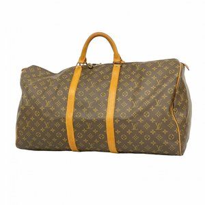 LOUIS VUITTON Brown Monogram Keepall 60 Boston Bag